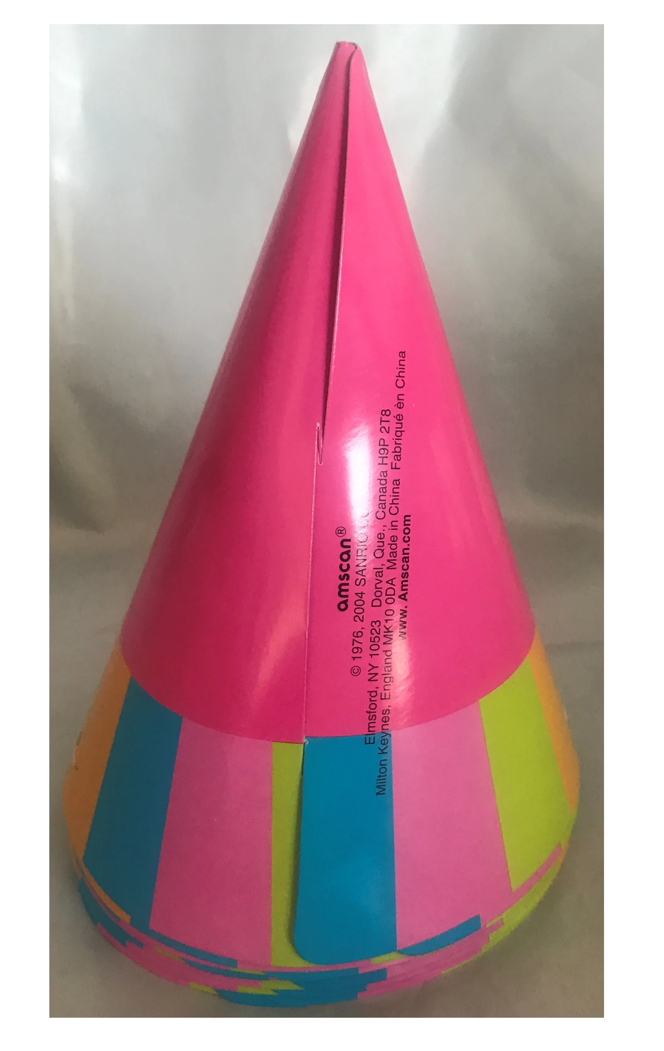 Hello Kitty Rainbow Stripe Birthday Party Hats 8 CT