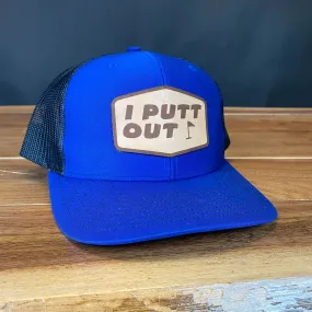 I Putt Out Leather Patch Hat