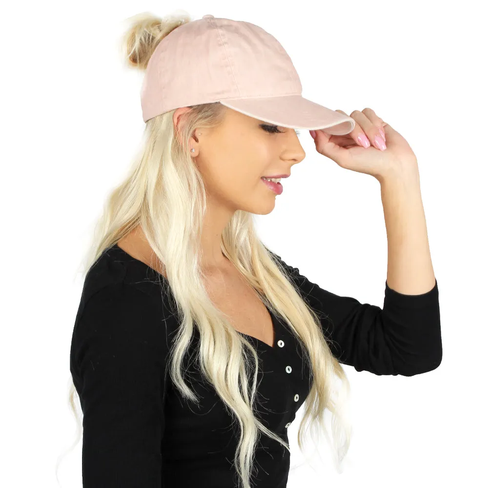 Jessie Pigment Washed Ponytail Cap