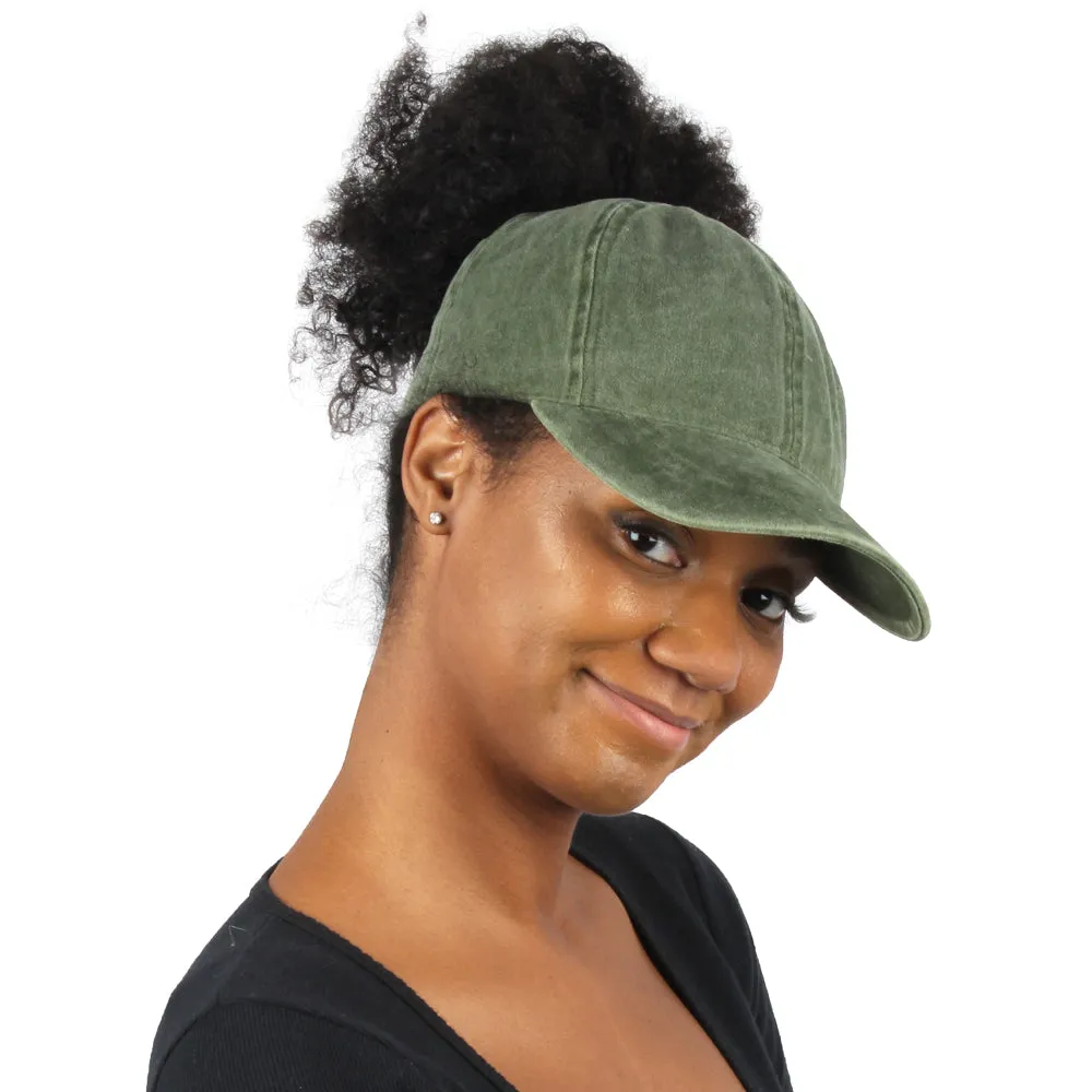 Jessie Pigment Washed Ponytail Cap