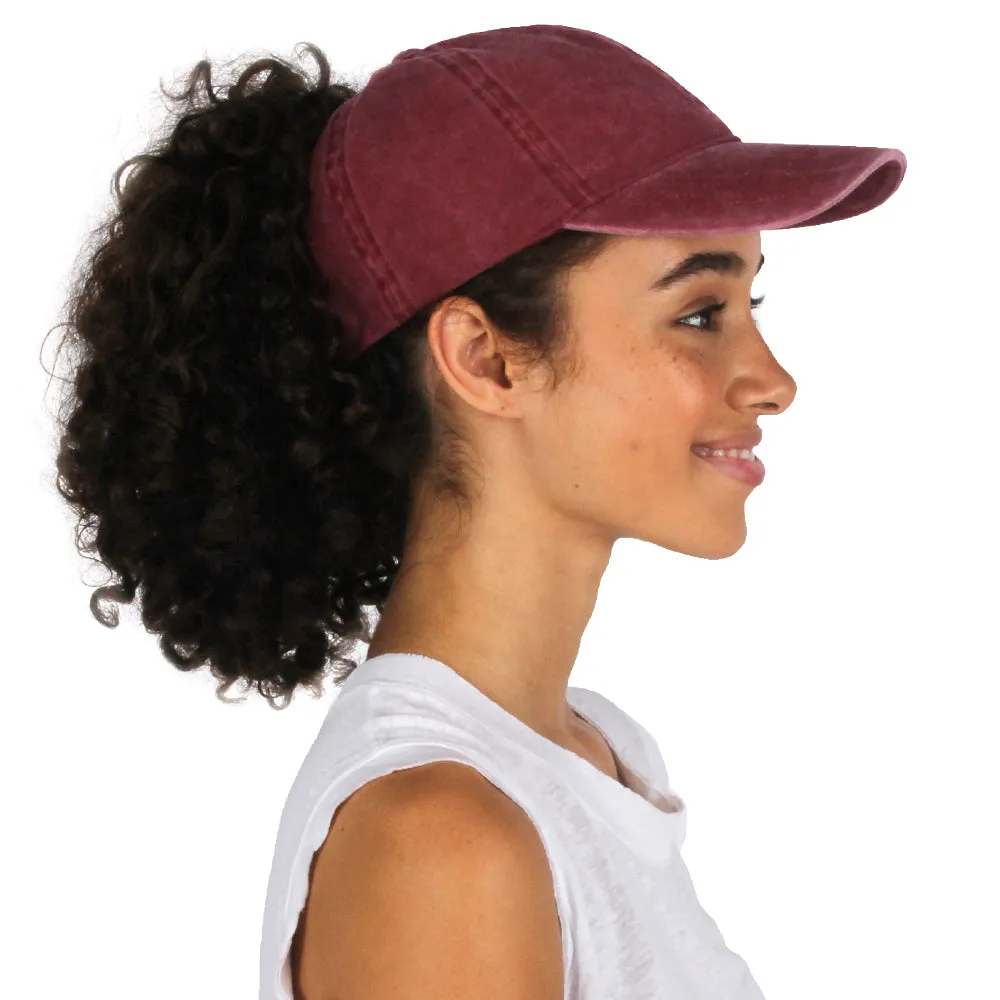 Jessie Pigment Washed Ponytail Cap