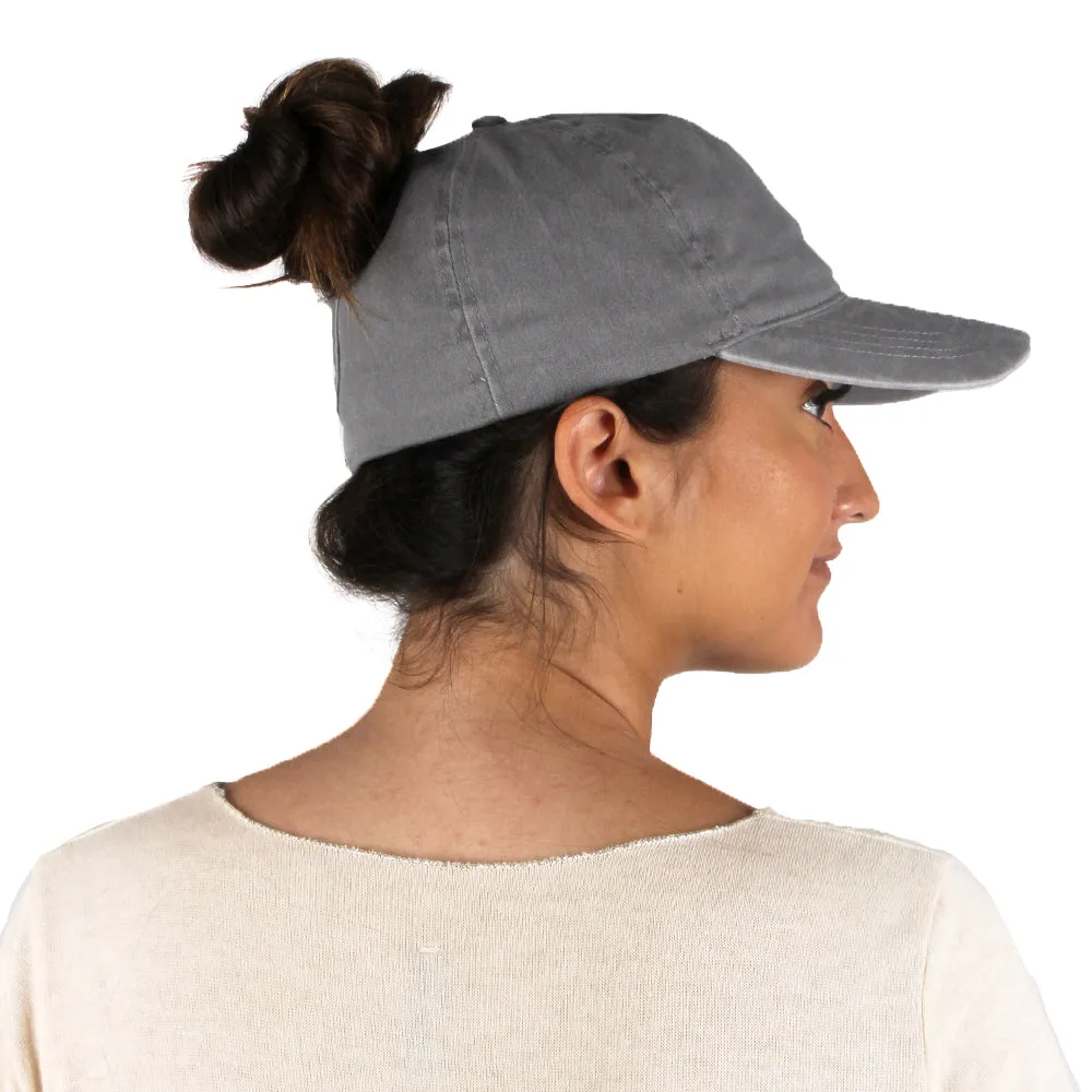 Jessie Pigment Washed Ponytail Cap