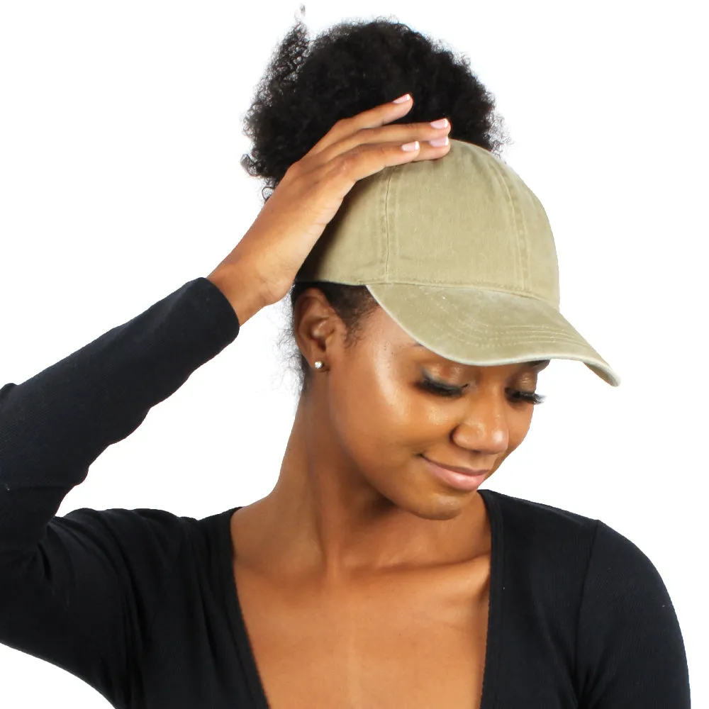 Jessie Pigment Washed Ponytail Cap