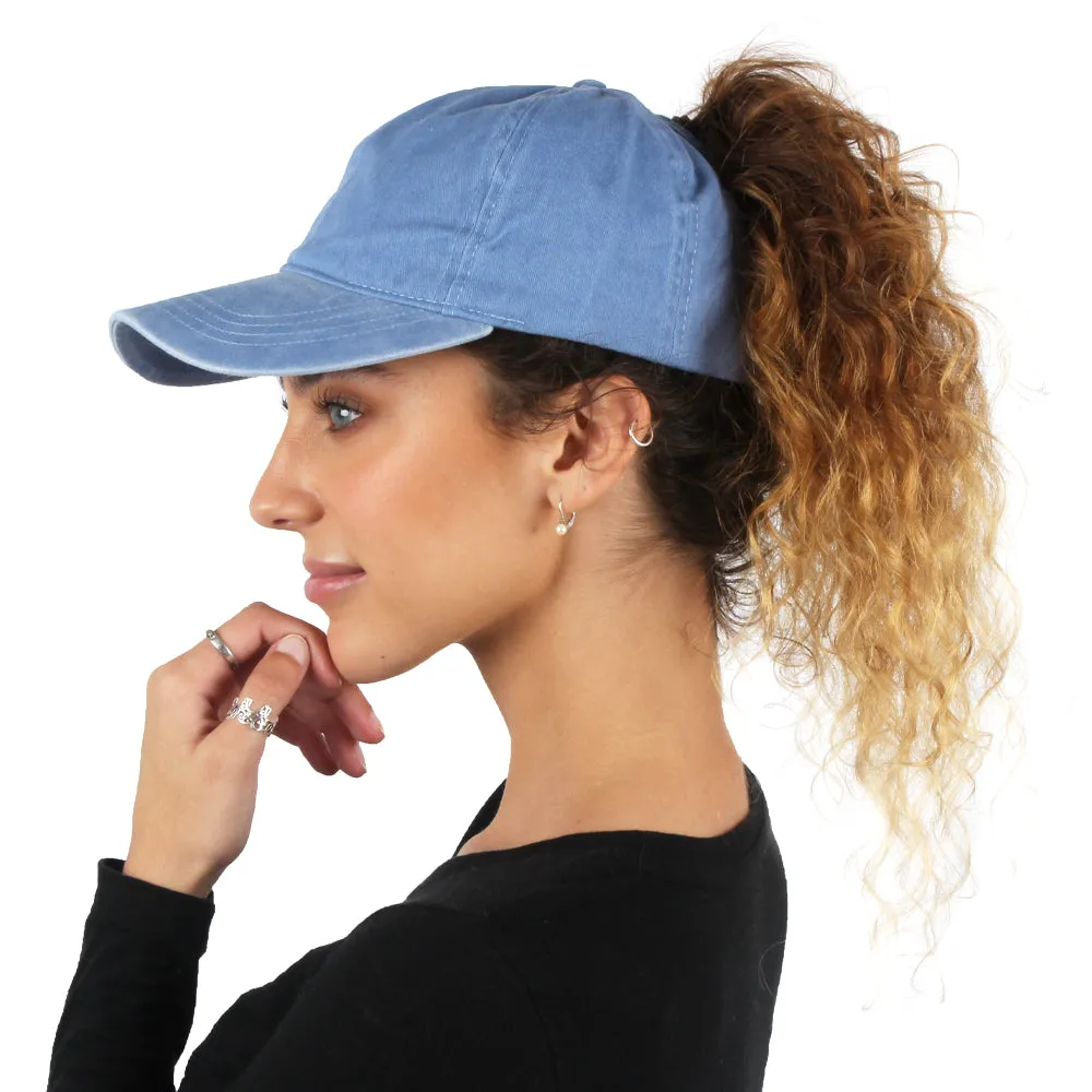 Jessie Pigment Washed Ponytail Cap