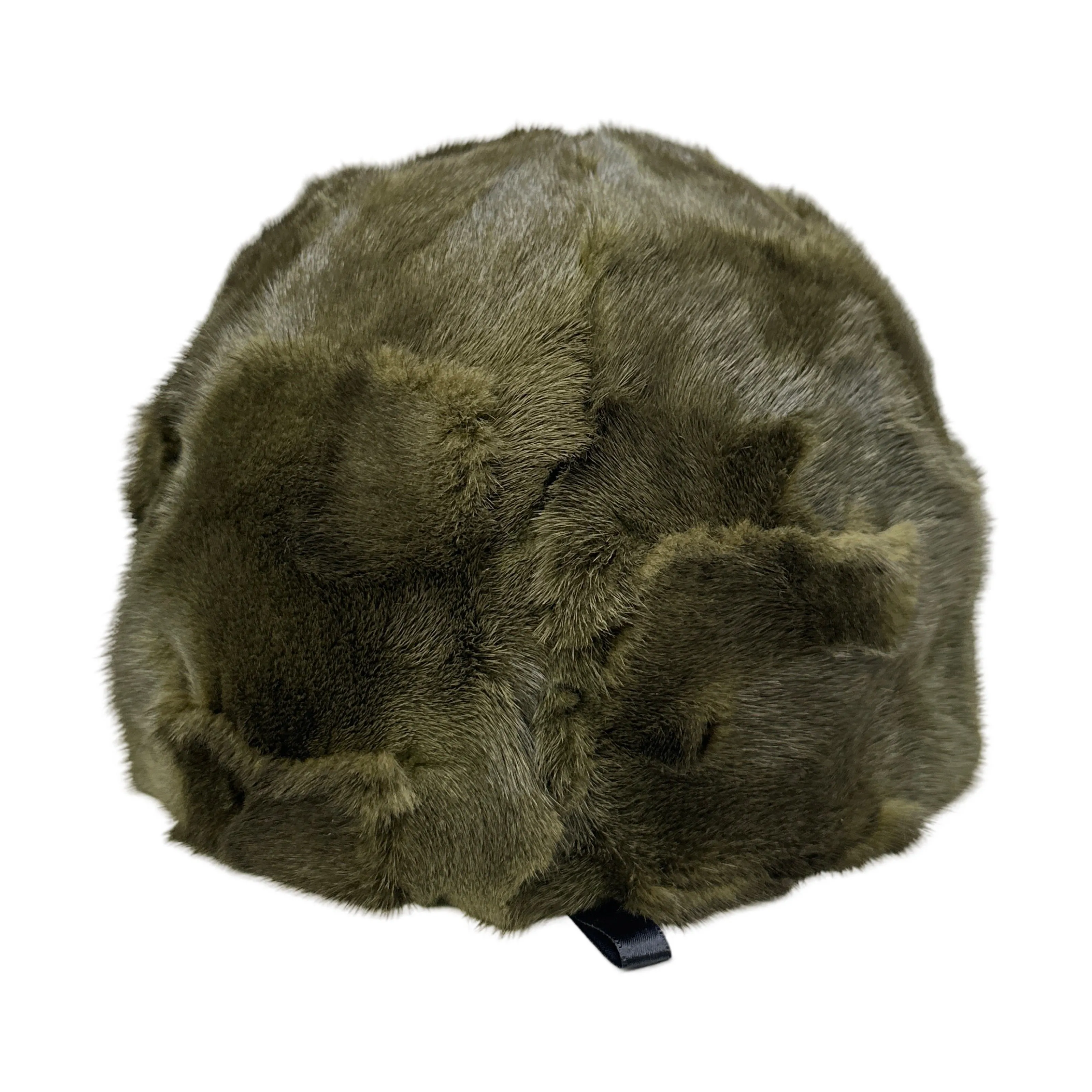 Kashani Olive Diamond Cut Mink Baseball Hat