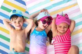 Kids UPF50  Ball Cap - Monster Blue