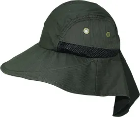 Lightweight Hat with Neck Flap | Khaki