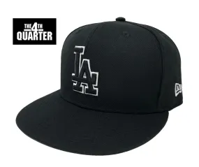 Los Angeles Dodgers Snapback New Era Black Logo White Outline Cap Hat Black
