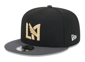 Los Angeles FC Snapback New Era Black Charcoal Cap Hat Grey UV