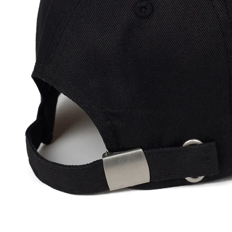 Men's & Women's embroidered Baseball Caps, White or Black Cotton breathable adjustable Caps