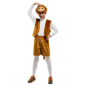 Monkey Jungle Animal Boys Plush Costume Dress-Up Play Kids - Small