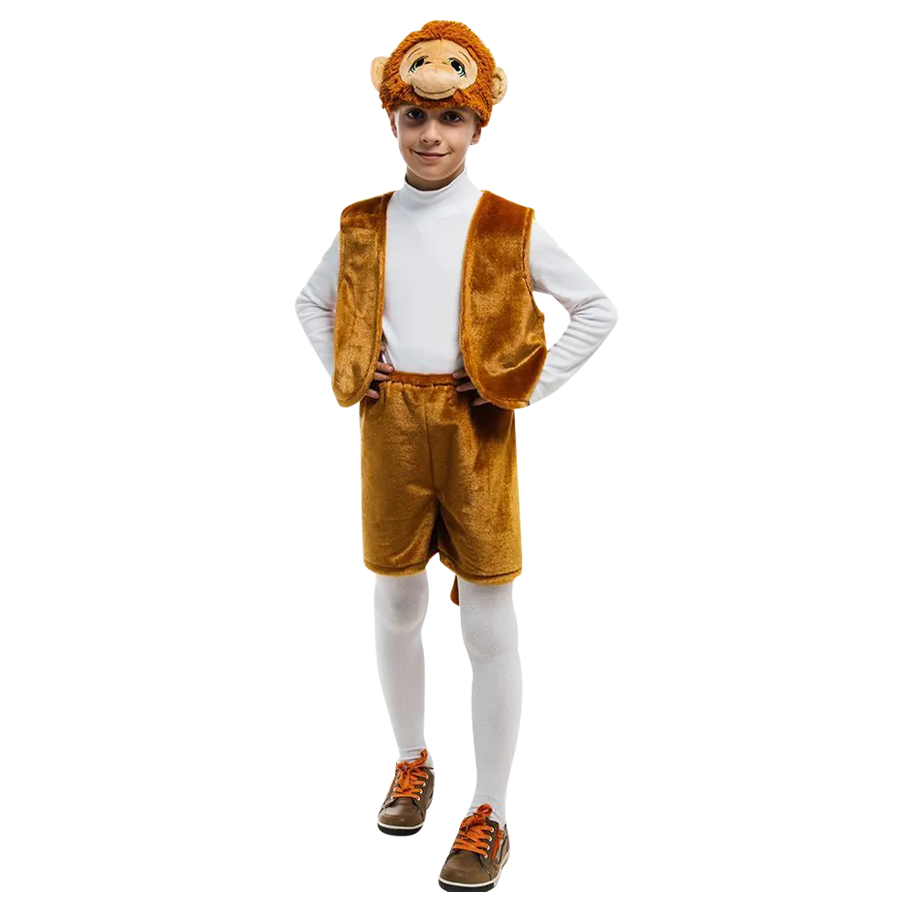 Monkey Jungle Animal Boys Plush Costume Dress-Up Play Kids - Small