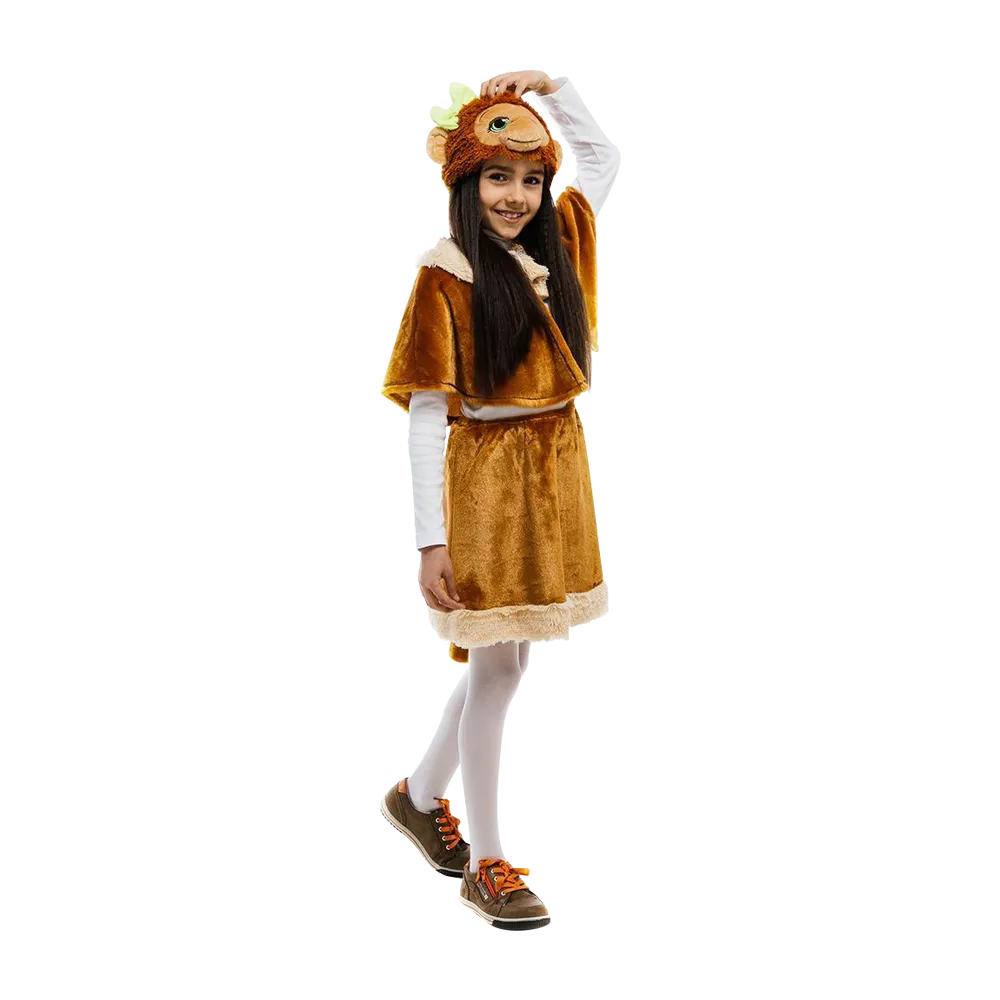 Monkey Jungle Animal Girls Plush Costume Dress-Up Play Kids - Small