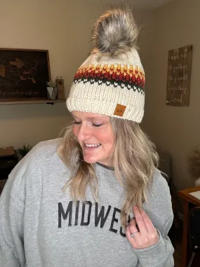 Multicolor Pom Hat