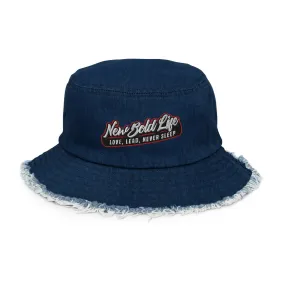 NBL Distressed Denim Bucket - Hats