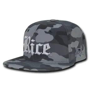 NCAA Rice Owls University 6 Panel Camo Camouflage Snapback Baseball Caps Hats