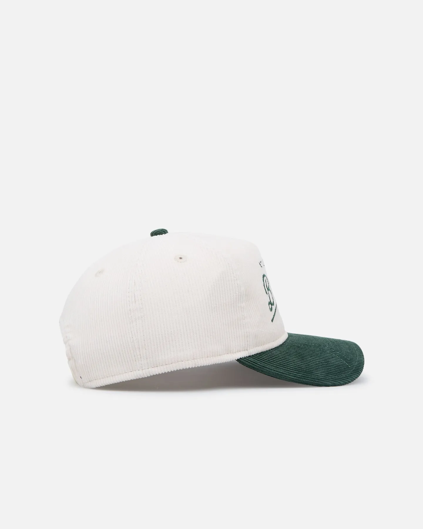New Era Atlanta Braves 'Heritage Golf' Pre-Curved Golfer Snapback Chrome White
