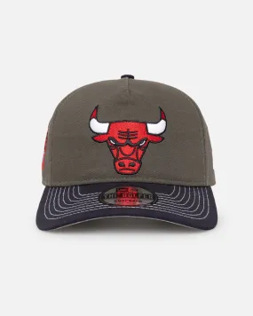 New Era Chicago Bulls 'Contrast Visor' Pre-Curved Golfer Snapback Moss/Navy