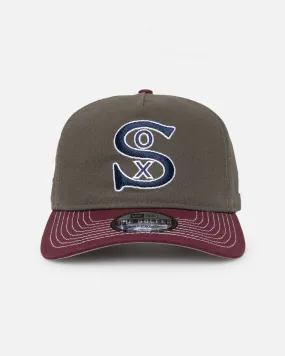 New Era Chicago White Sox 'Contrast Visor' Pre-Curved Golfer Snapback Moss/Maroon