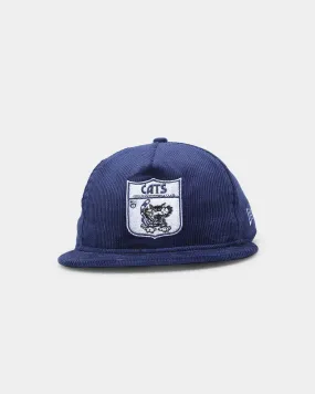 New Era Geelong Cats 'AFL Opening Bounce' Heritage Corduroy Old Golfer Snapback Navy