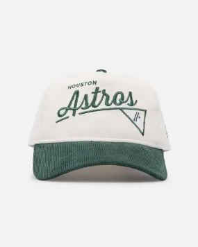 New Era Houston Astros 'Heritage Golf' Pre-Curved Golfer Snapback Chrome White