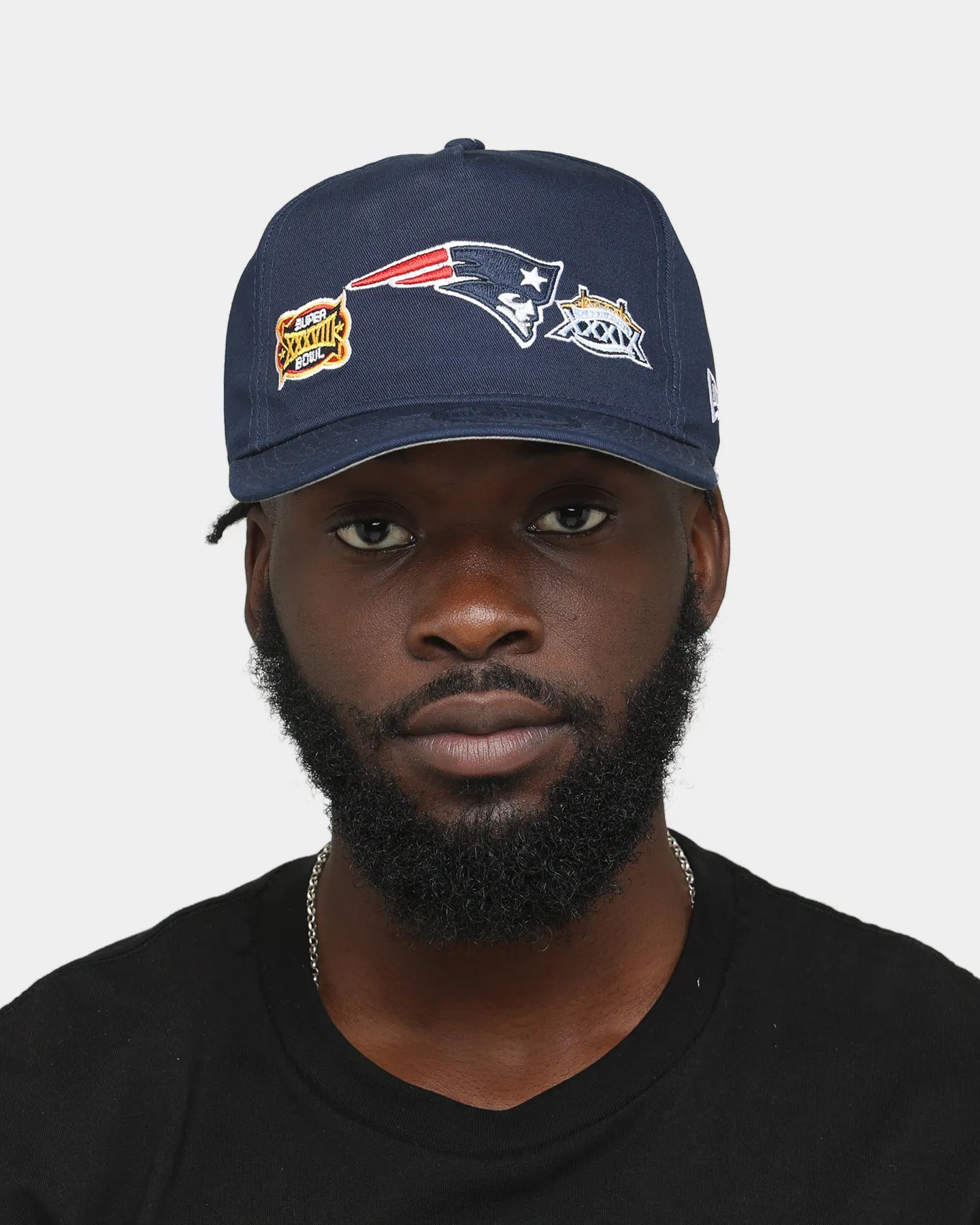 New Era New England Patriots 'Super Bowl Past Champions' Old Golfer Strapback Navy Blue