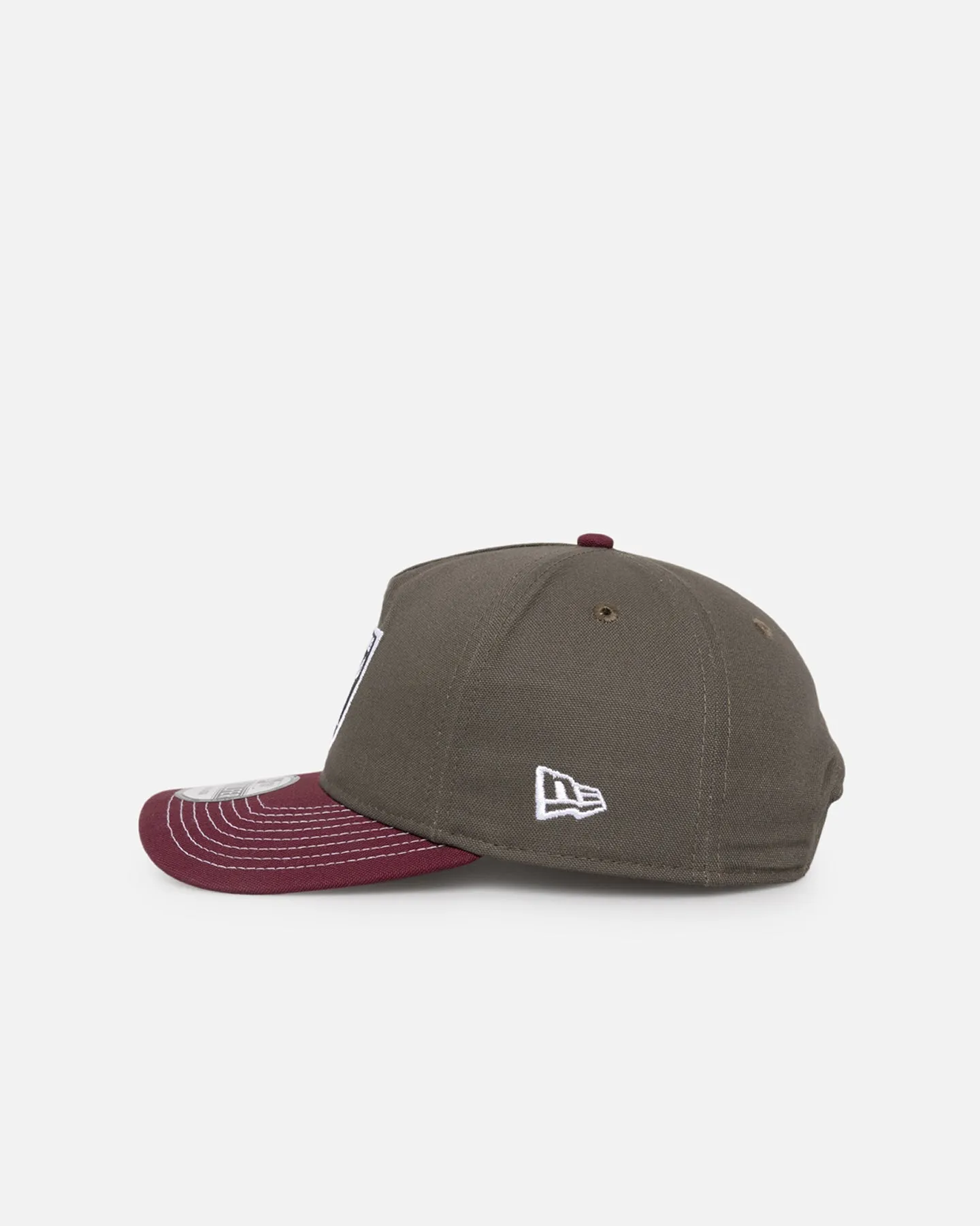 New Era Oakland Raiders 'Contrast Visor' Pre-Curved Golfer Snapback Moss/Maroon