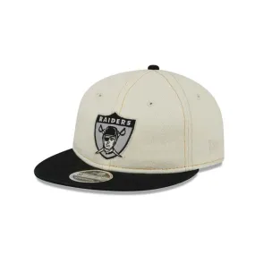 New Era Raiders Retro Crown Chrome Adjustable - Cream/Denim