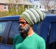 Olive and Cream Stretch Hat