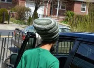 Olive and Cream Stretch Hat