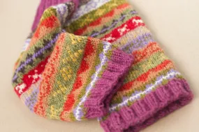 Purple/Multi Wool Legwarmers
