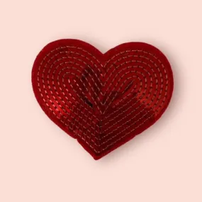 RED HEART HAT PATCH