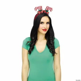 Red, White & Green Elf Shoes Holiday Headband