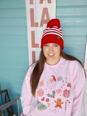 Retro Striped C.C. Beanie