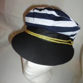 Sailor Cap Striped White/Blue