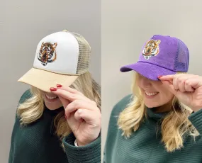 Sequin Tiger Trucker Hats