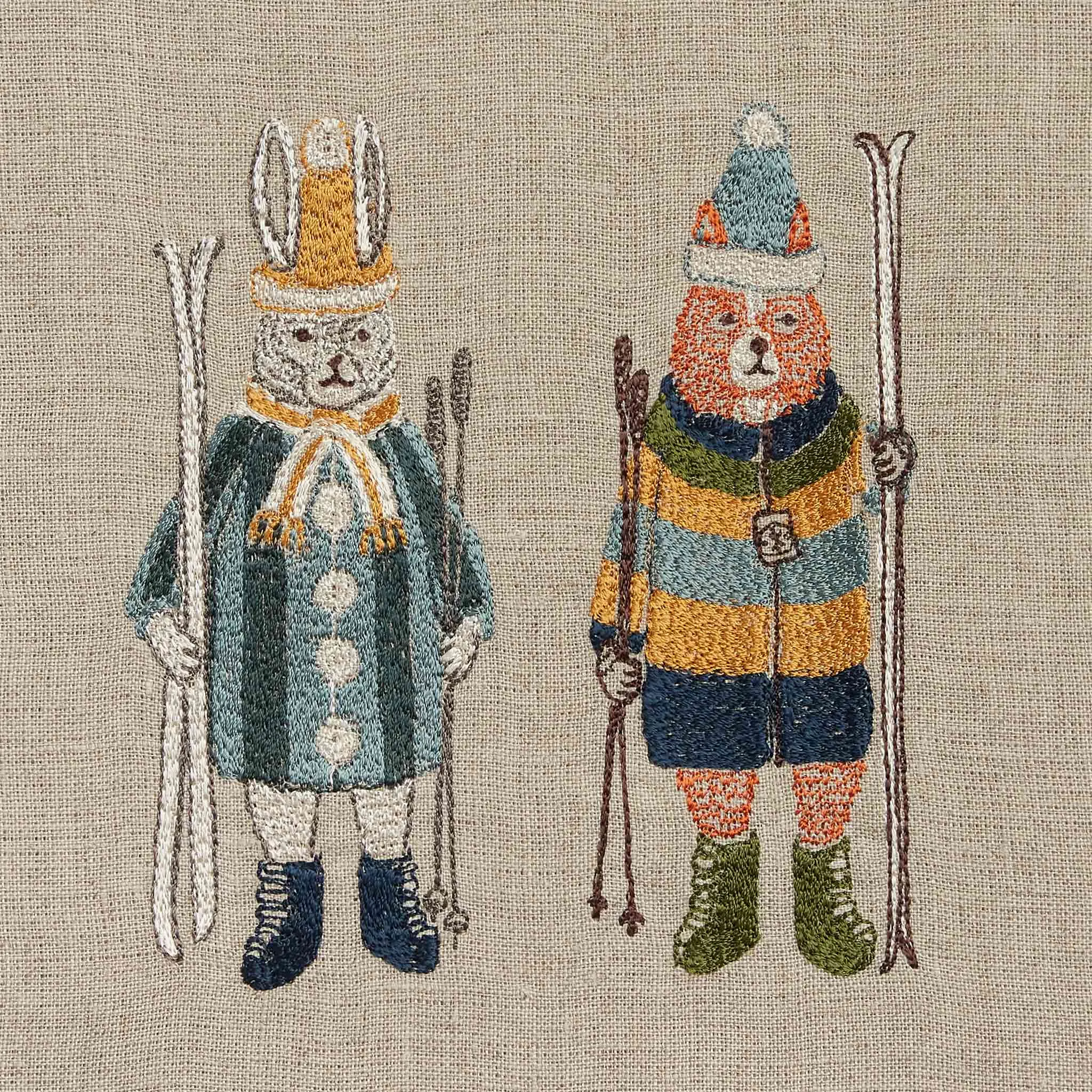 Ski Buddies Tea Towel