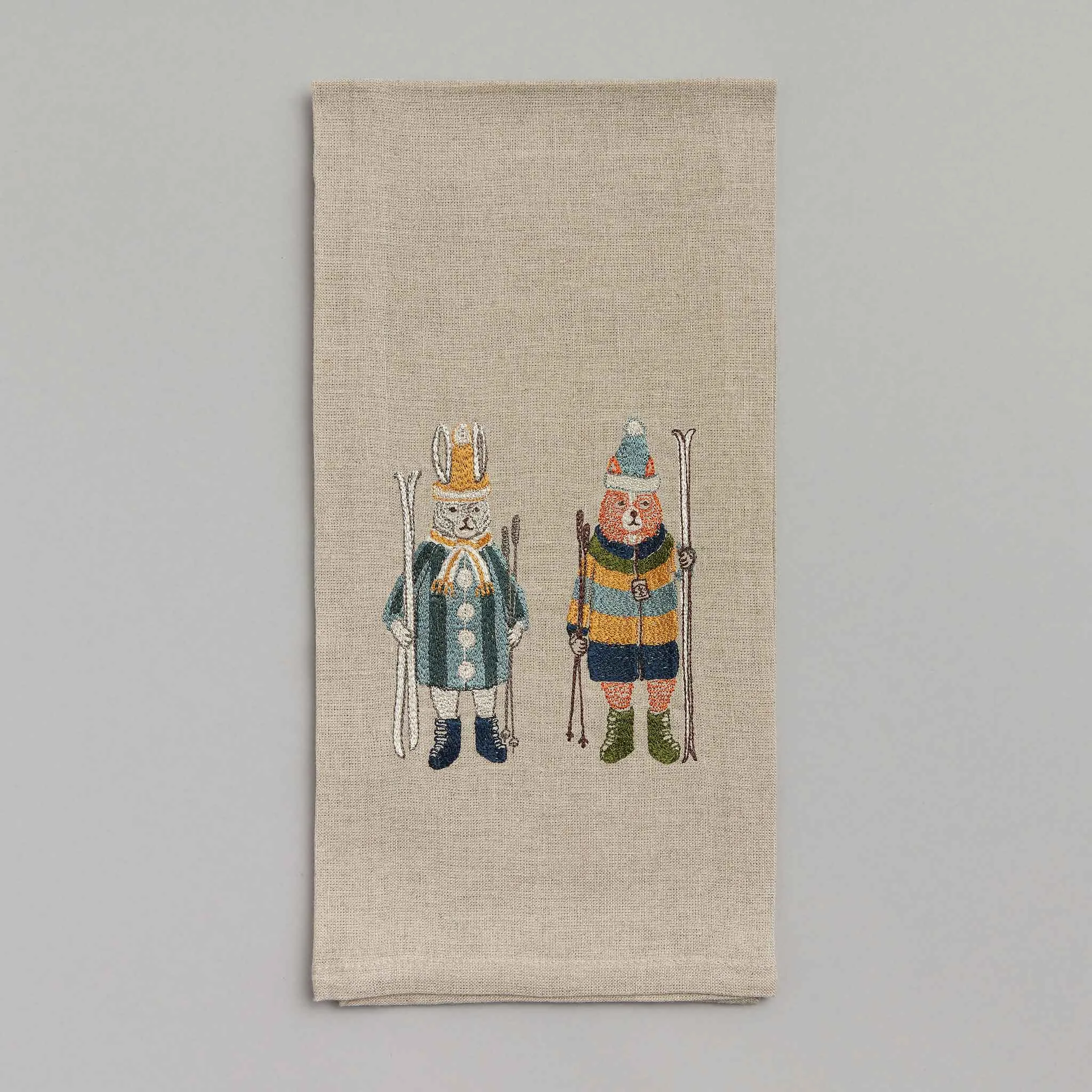 Ski Buddies Tea Towel