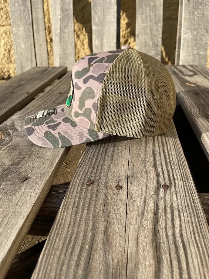 Southern Bred “Delta #14” Richardson 112PFP Adjustable Snap Back Cap In Marsh Duck