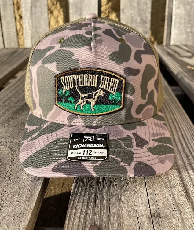 Southern Bred “Delta #14” Richardson 112PFP Adjustable Snap Back Cap In Marsh Duck
