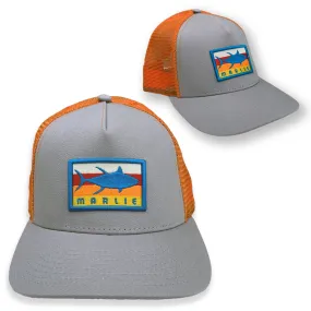 Steel Grey and Orange Marlie Tuna Trucker Hat