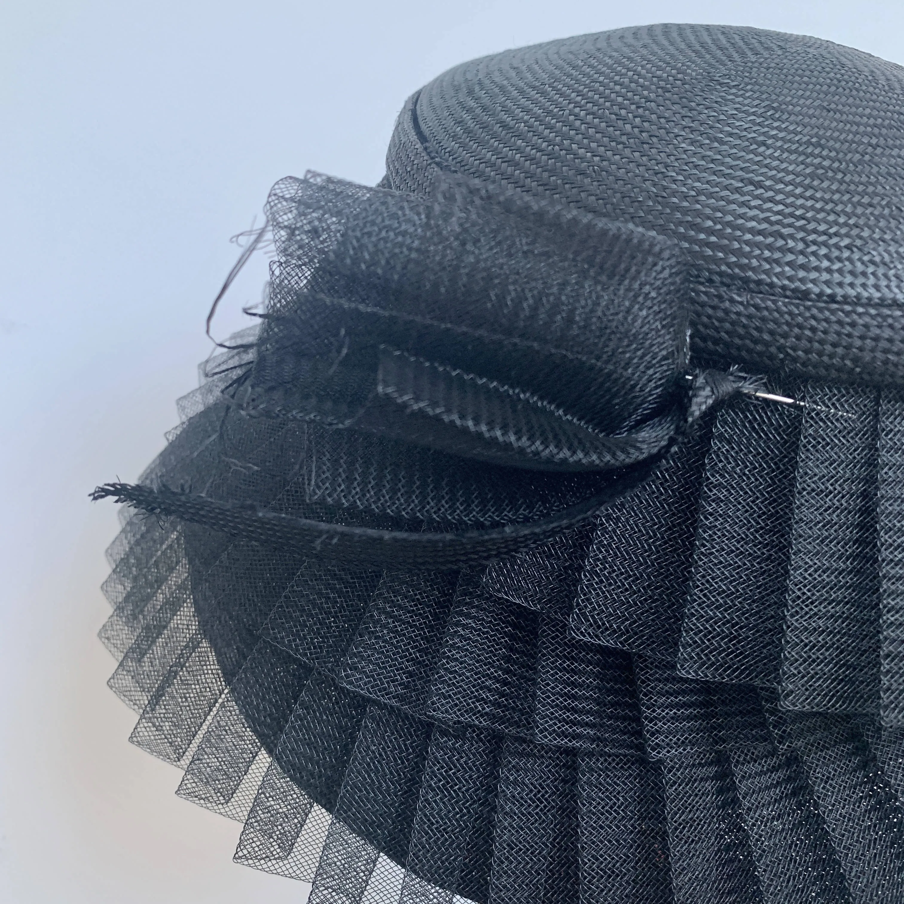 Stephen Jones Miss Jones elegant black layered Lightweight Cloche Party Hat