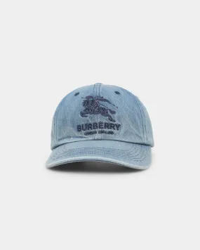 Supreme X Burberry Denim 6-Panel Strapback Blue