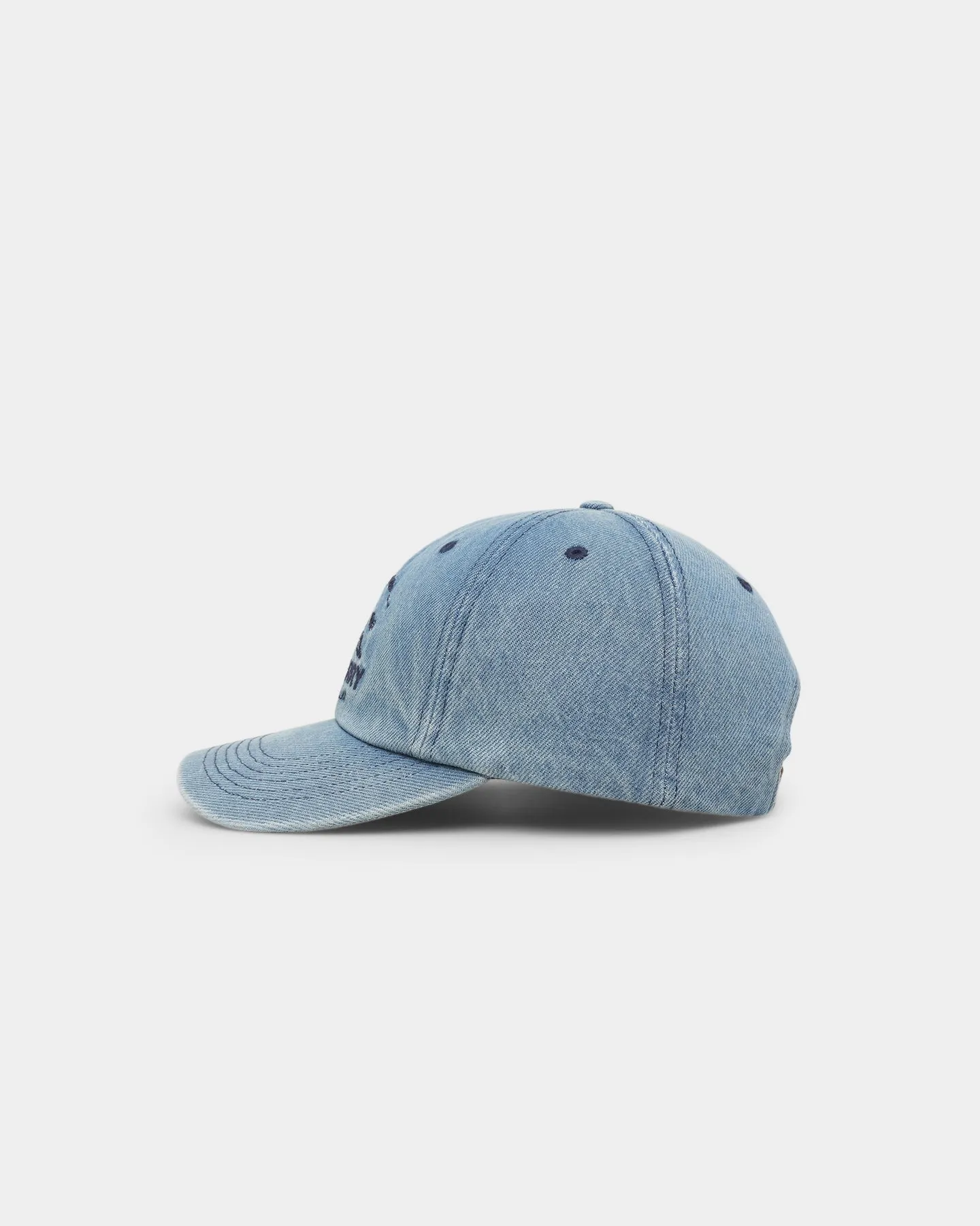 Supreme X Burberry Denim 6-Panel Strapback Blue