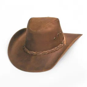 Tombstone Genuine Leather Cowboy Hat with Braided Band TOM-7209