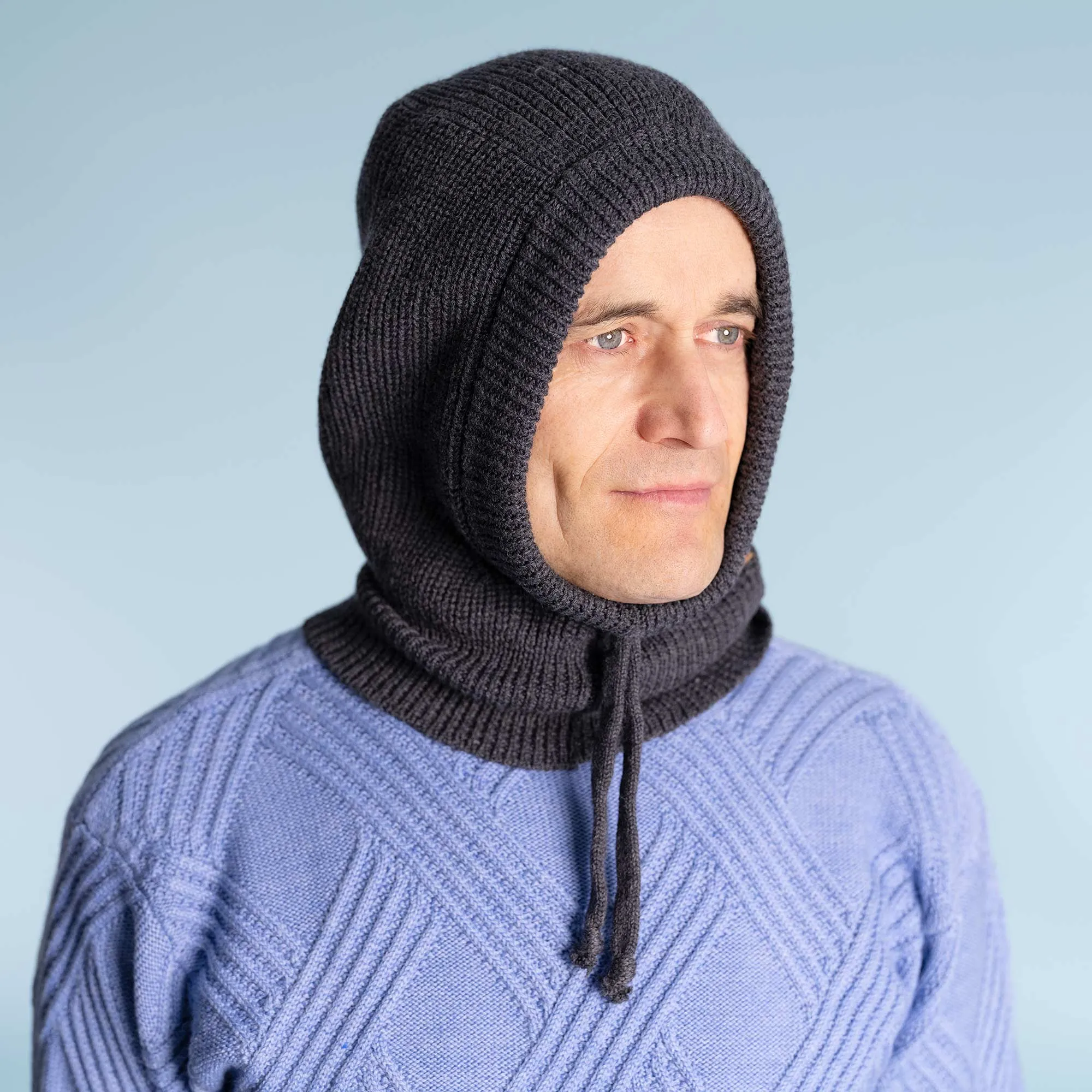 TUNDRA 100% Organic Merino Wool Hoodie Winter Hat (Unisex) (No Elastic, No Plastic) (100% Biodegradable)