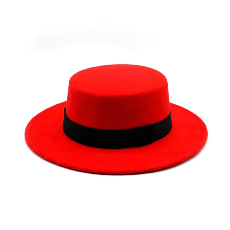 Women Ladies Hats Top Round Hat Imitation wooden