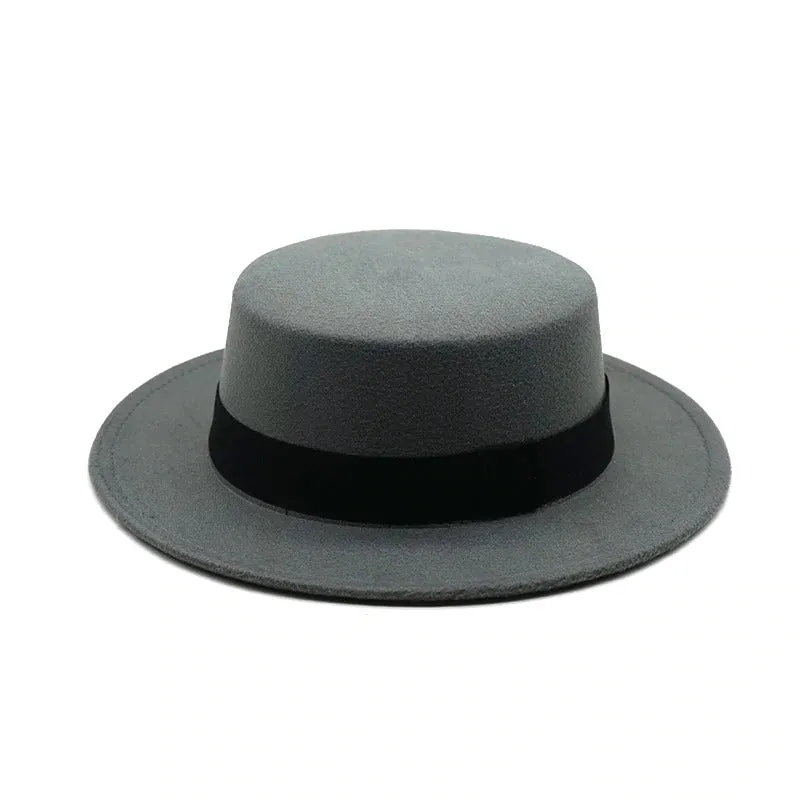 Women Ladies Hats Top Round Hat Imitation wooden